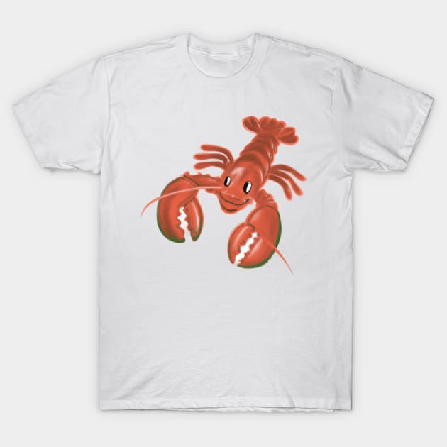 Cute Lobster Drawing T-Shirt by Play Zoo